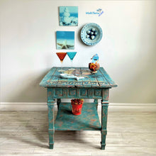 Load image into Gallery viewer, Textured Turquoise Mermaid Coffee Table - Furniture MaRiTama HOME