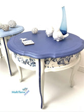 Load image into Gallery viewer, Vintage French Provincial Pearly Blue Side / End Accent Table Set - Furniture MaRiTama HOME