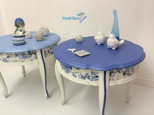 Load image into Gallery viewer, Vintage French Provincial Pearly Blue Side / End Accent Table Set - Furniture MaRiTama HOME