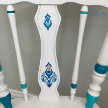 Load image into Gallery viewer, White and Blue Country Style Accent Chair - Chairs MaRiTama HOME