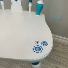 Load image into Gallery viewer, White and Blue Country Style Accent Chair - Chairs MaRiTama HOME