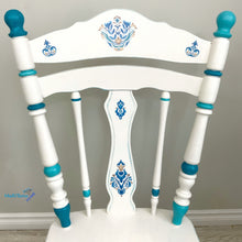 Load image into Gallery viewer, White and Blue Country Style Accent Chair - Chairs MaRiTama HOME