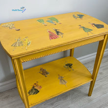 Load image into Gallery viewer, Yellow Vintage Lady Accent Table