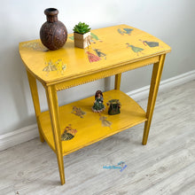 Load image into Gallery viewer, Yellow Vintage Lady Accent Table