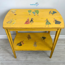 Load image into Gallery viewer, Yellow Vintage Lady Accent Table