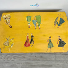 Load image into Gallery viewer, Yellow Vintage Lady Accent Table