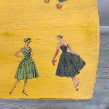 Load image into Gallery viewer, Yellow Vintage Lady Accent Table