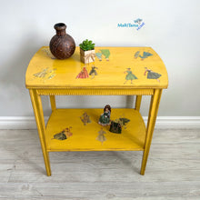 Load image into Gallery viewer, Yellow Vintage Lady Accent Table