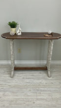 Load and play video in Gallery viewer, White and Wood Rustic Console / Entry Table
