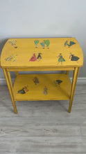 Load and play video in Gallery viewer, Yellow Vintage Lady Accent Table

