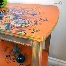 Load image into Gallery viewer, Orange Peacock Accent Table
