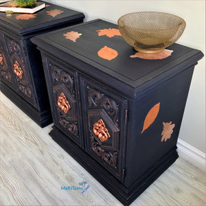 Autumn Leaves Side / Night Accent Table Set - Furniture MaRiTama HOME