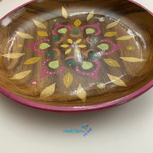 Load image into Gallery viewer, Mandala Design Wooden Round Serving Platter
