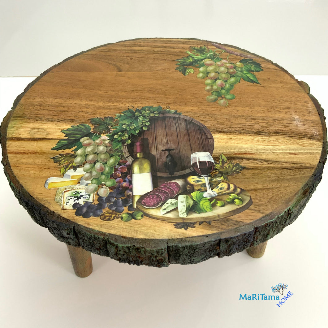 Wine & Cheese Wooden Pedestal / Stand
