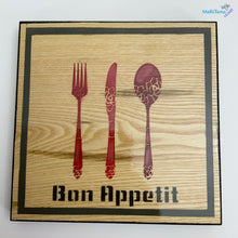 Load image into Gallery viewer, Small Wooden Bon Appetit Platter
