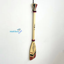 Load image into Gallery viewer, Tribal Design Burgundy &amp; Black Wooden Paddle - 3ft
