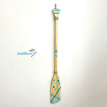 Load image into Gallery viewer, Turquoise Stripes &amp; Circles Wooden Paddle - 4ft
