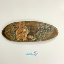Load image into Gallery viewer, Small Christmas Squirrel Live Edge Board
