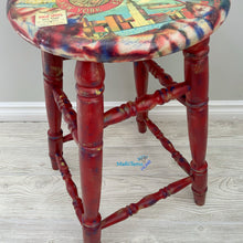 Load image into Gallery viewer, Red New York Bar Stool
