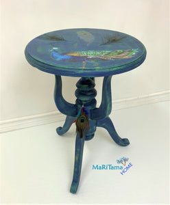 Blue Peacock Accent Table - Furniture MaRiTama HOME
