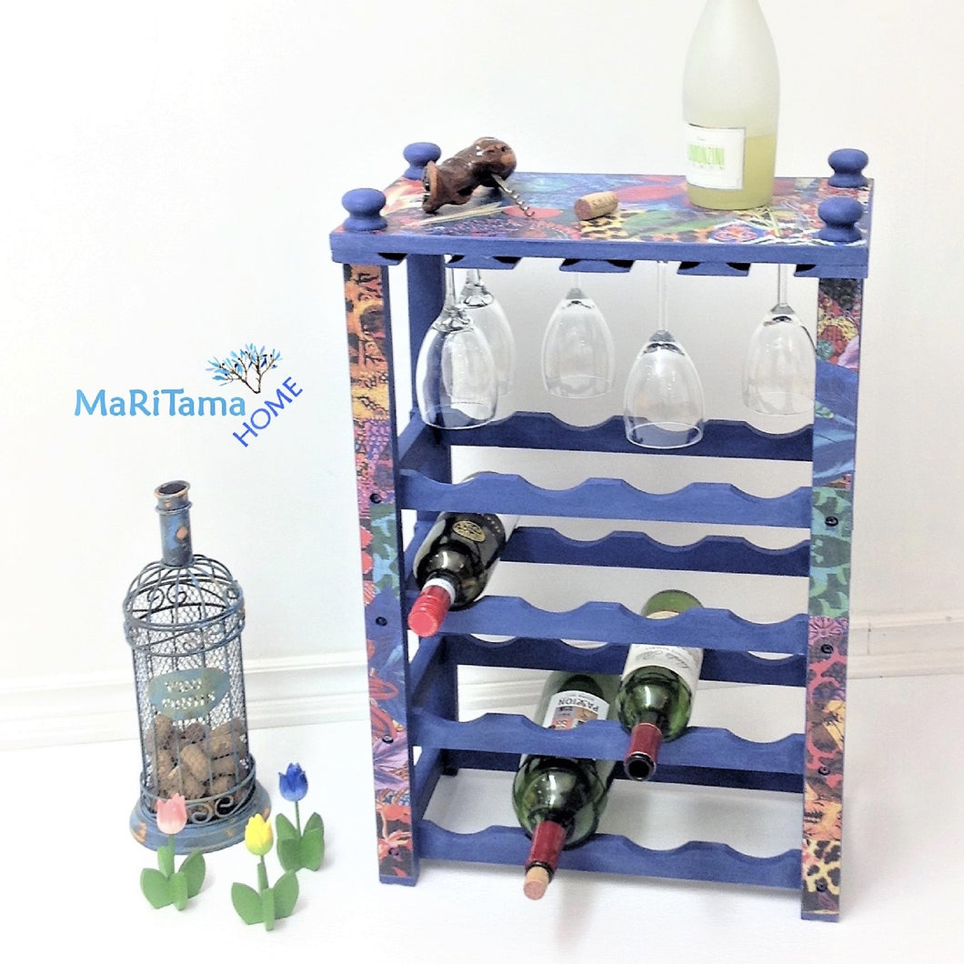 Boho Blue’s Wine Rack - Furniture MaRiTama HOME