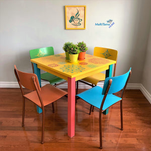 Boho Breakfast Table and Chairs Set - Furniture MaRiTama HOME