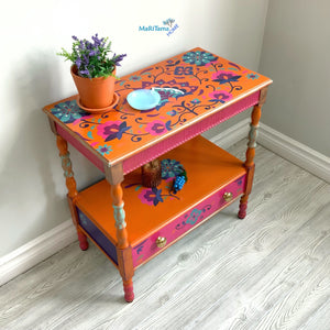 Boho Latin Floral Accent Table - End Tables MaRiTama HOME