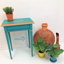 Load image into Gallery viewer, Boho Style Turquoise-Green Accent Side / End Table - Furniture MaRiTama HOME
