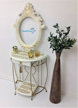 Load image into Gallery viewer, Casa Blanca White and Gold Entryway Table - Furniture MaRiTama HOME
