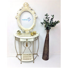 Load image into Gallery viewer, Casa Blanca White and Gold Entryway Table - Furniture MaRiTama HOME
