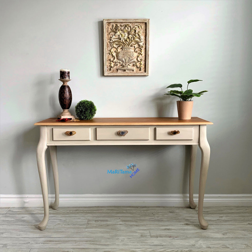 Classic Natural Wood Top Sandy Entryway/ Console Table - Furniture MaRiTama HOME