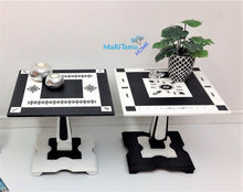 Load image into Gallery viewer, Contemporary Boho Graphite and White Side / End Accent Table Set - Furniture MaRiTama HOME
