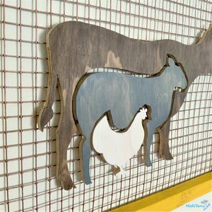 Custom made Farm Animal Trio Wood Cuts - Home Decor MaRiTama HOME