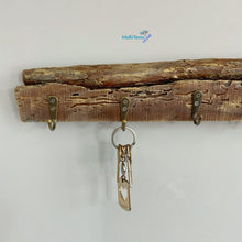 Load image into Gallery viewer, Custom made Gold Live Edge Wood Key Hooks - Coat &amp; Hat Racks MaRiTama HOME
