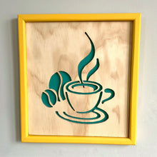 Load image into Gallery viewer, Custom made Hand-Cut Coffee Wooden Frame - Home Decor MaRiTama HOME
