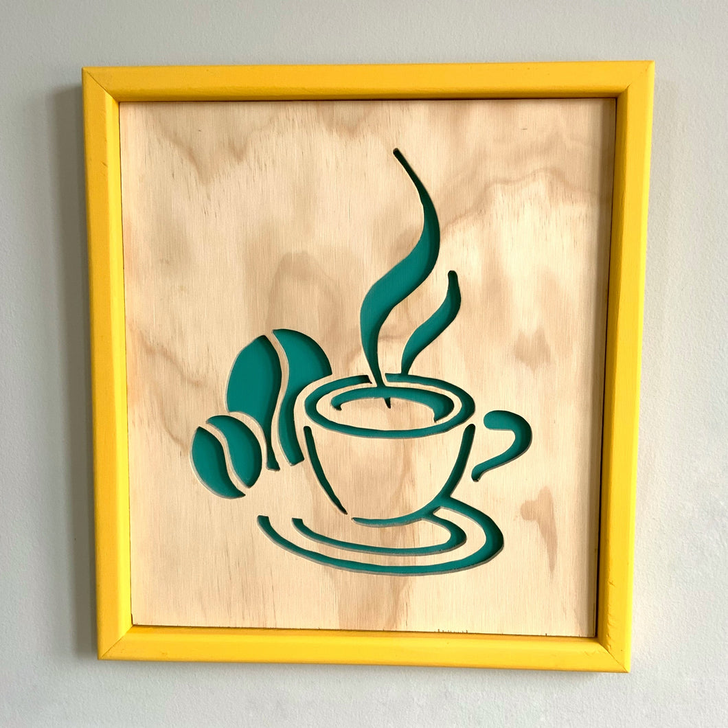 Custom made Hand-Cut Coffee Wooden Frame - Home Decor MaRiTama HOME