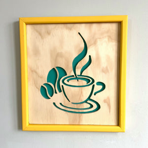 Custom made Hand-Cut Coffee Wooden Frame - Home Decor MaRiTama HOME