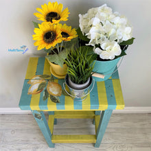 Load image into Gallery viewer, Custom made Lemon Blue &amp; Yellow Plant Stand - Custommade MaRiTama HOME
