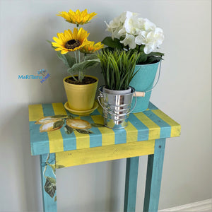 Custom made Lemon Blue & Yellow Plant Stand - Custommade MaRiTama HOME