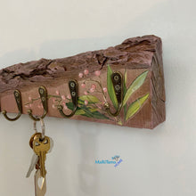 Load image into Gallery viewer, Custom Made Pink Live Edge Spring Key Hooks - Coat &amp; Hat Racks MaRiTama HOME
