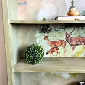 Farmhouse Forest Deer Bookcase - Furniture MaRiTama HOME