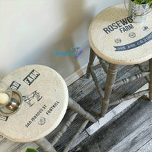 Load image into Gallery viewer, Grey and White Farmhouse Wooden Bar Stool Set - Furniture MaRiTama HOME
