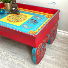 Load image into Gallery viewer, Indian Art Coral and Turquoise Coffee Table - Coffee Tables MaRiTama HOME
