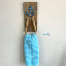 Load image into Gallery viewer, Individual Hanging Turquoise Anchor Towel/ Toilet Roll Hanger - Farmhouse Style - Bathroom Accessory Mounts MaRiTama HOME
