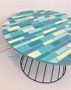 Indoor / Outdoor Blue Brick Table - Furniture MaRiTama HOME
