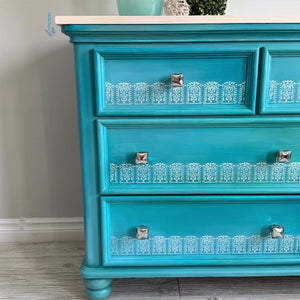 Ocean Blue Lace Trimming Dresser - Furniture MaRiTama HOME