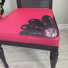 Load image into Gallery viewer, Pink &amp; Black French Provincial Antique Cane Flower Chair Set - Furniture MaRiTama HOME
