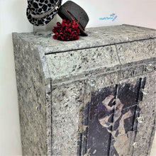 Load image into Gallery viewer, Retro Black Grey &amp; White textured Lady Closet / Dresser / Cabinet - Furniture MaRiTama HOME
