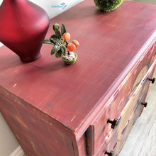 Load image into Gallery viewer, Retro Lady Brick Red Chest of Drawers / Dresser - Furniture MaRiTama HOME

