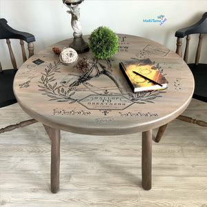 Round Farmhouse Horse Accent Coffee Table - Furniture MaRiTama HOME